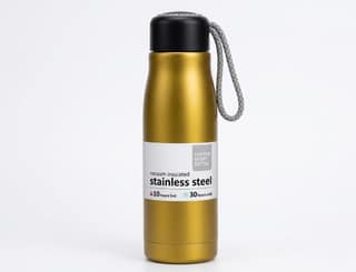 Vacuum Insulated Stainless Steel Water Bottle, 550ml, Leak-Proof Lid with Braided Rope Handle, Hot & Cold, Thermos