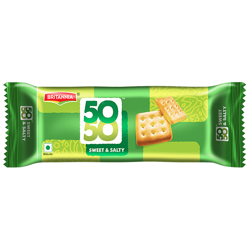 Britannia 50-50 Sweet & Salty Biscuits, 62.8 G view 2