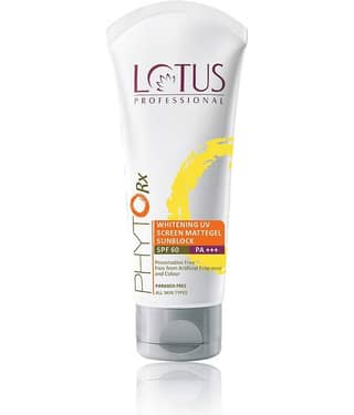 Lotus Professional PHYTORx Whitening UV Screen Mattegel Sun Block SPF 60 PA+++, 75g