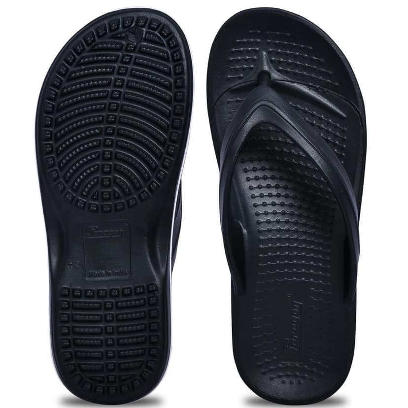 Paragon Daily Wear Lightweight Black and White Flip Flops for Men view 5