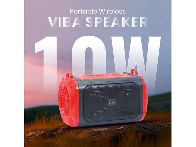 Unix Viba Blast 10W Wireless Bluetooth Speaker - Viba Red view 2