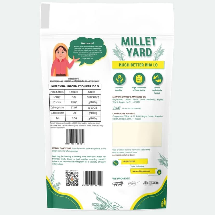 Millet Yard Chana Jau Sattu 400 gram view 2