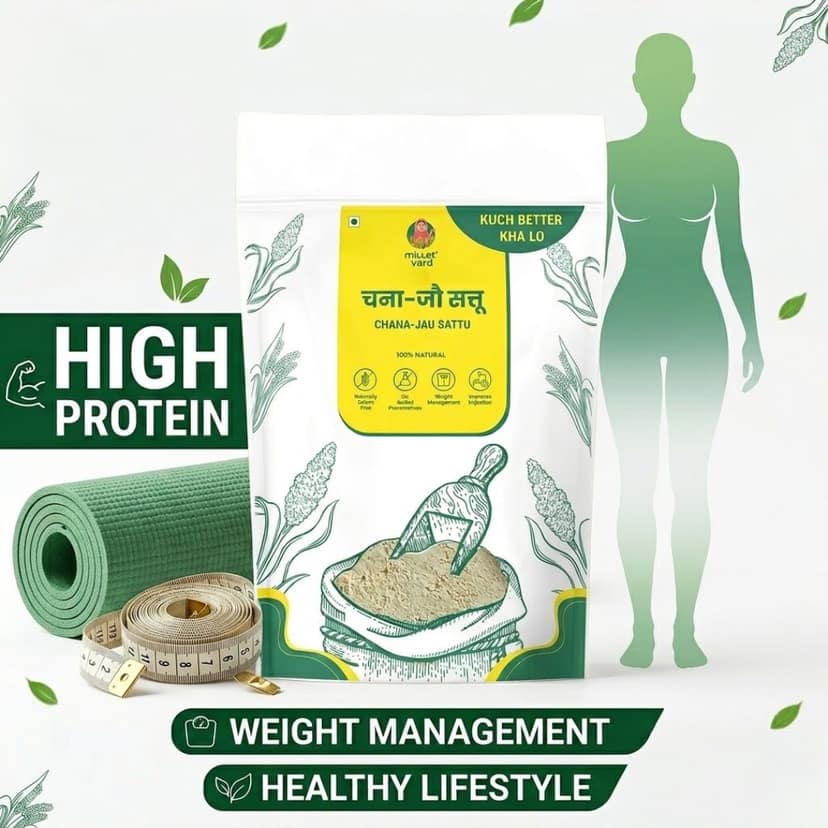 Millet Yard Chana Jau Sattu 400 gram view 5