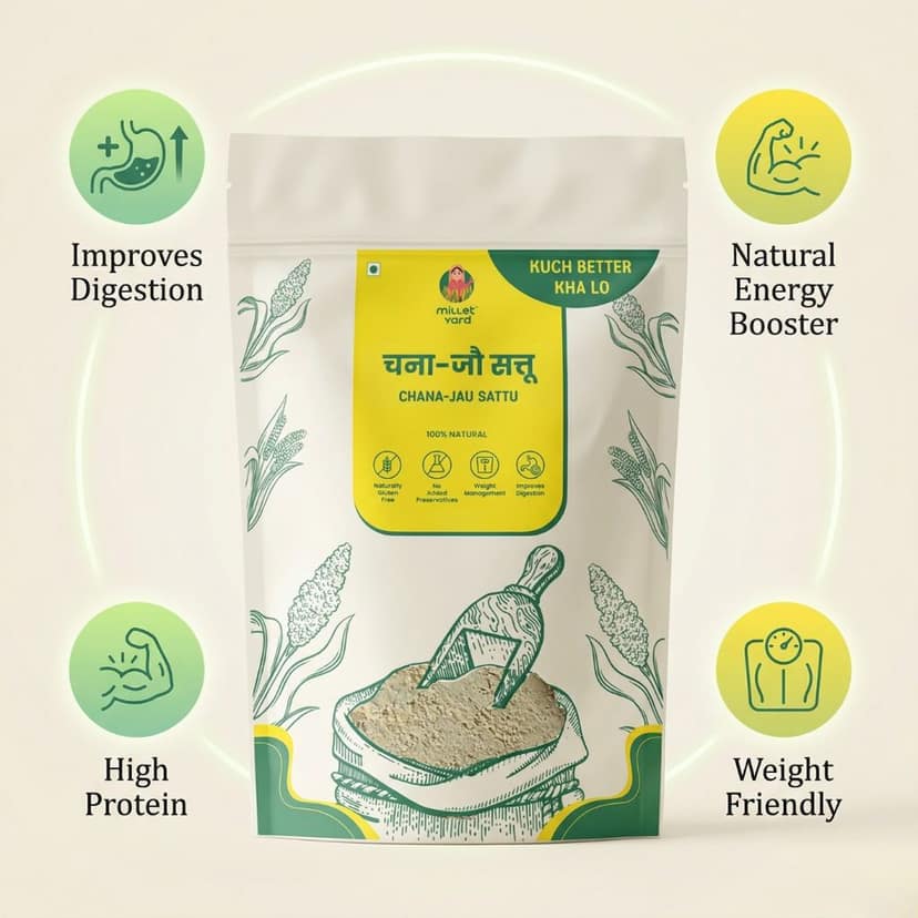 Millet Yard Chana Jau Sattu 400 gram view 6