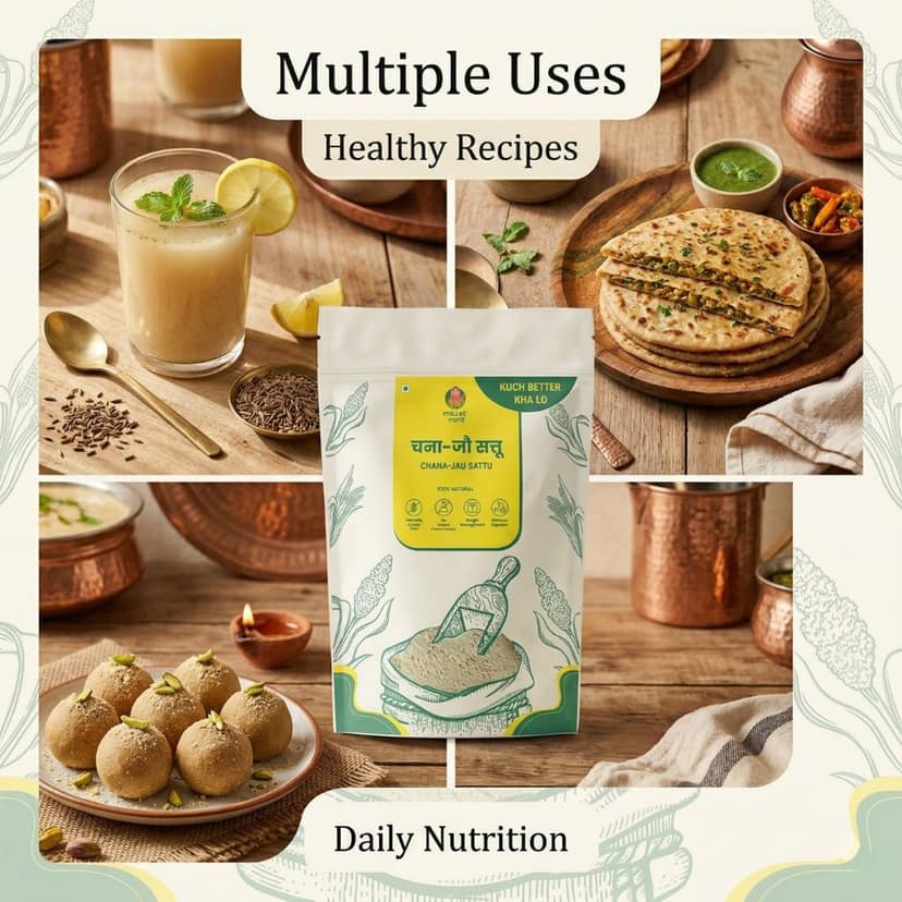 Millet Yard Chana Jau Sattu 400 gram view 7