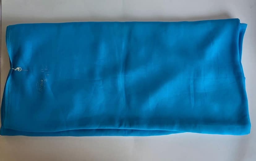Buy Usha Lazer Chiffon Fabric, 6.30 Mts, Blue Color at Best Price in India | Usha Silk Mills view 3