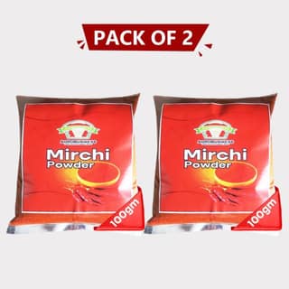 Mirch Powder 200 gm (Pack of 2 × 100 gm) – Agrobusiness Krishi Producer: Spicy, Pure & Farm-Fresh Flavor in Every Pinch! (pack of 3)