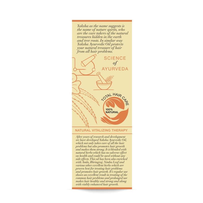 Yaksha Ayurvedic Hair Oil for Hair Growth, Strong Roots and Thick Hair - 100ML view 5