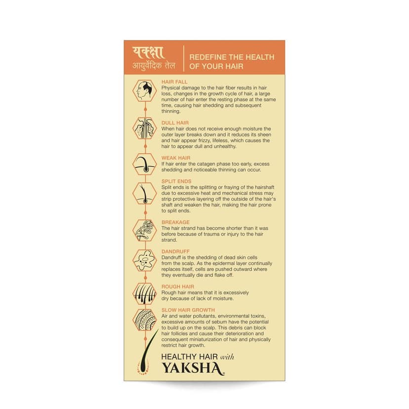 Yaksha Ayurvedic Hair Oil for Hair Growth, Strong Roots and Thick Hair - 100ML view 8