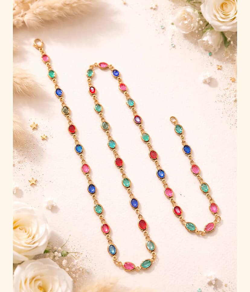 SHANKH-KRIVA Multi Color Metal Necklace ( Pack of 1 ) view 2