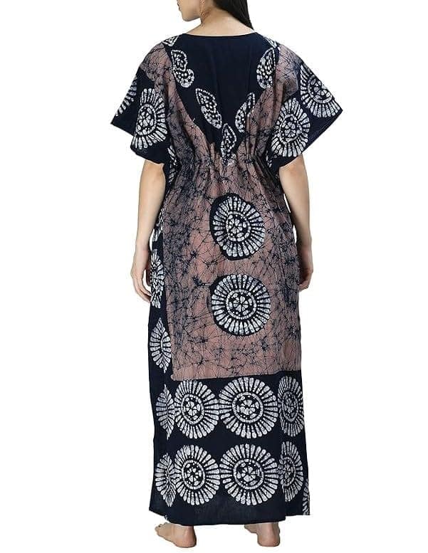 Ukal Cotton Regular Printed Round Neck Floor Length Nighty Night Gown Maxi view 5