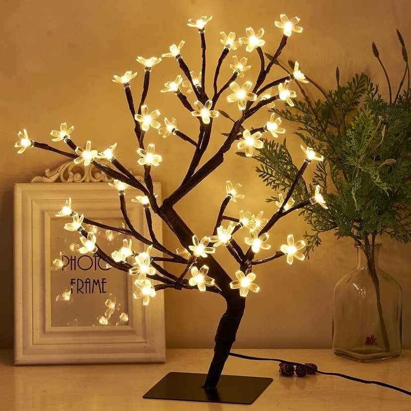 GLOWSERIE Metal Tree Warm White LED Cherry Blossom Tree