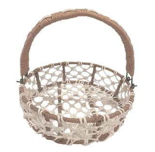 Metal Jute Basket Gift Hamper Baskets for Packing Gifts Storing Fruits And Vegetables