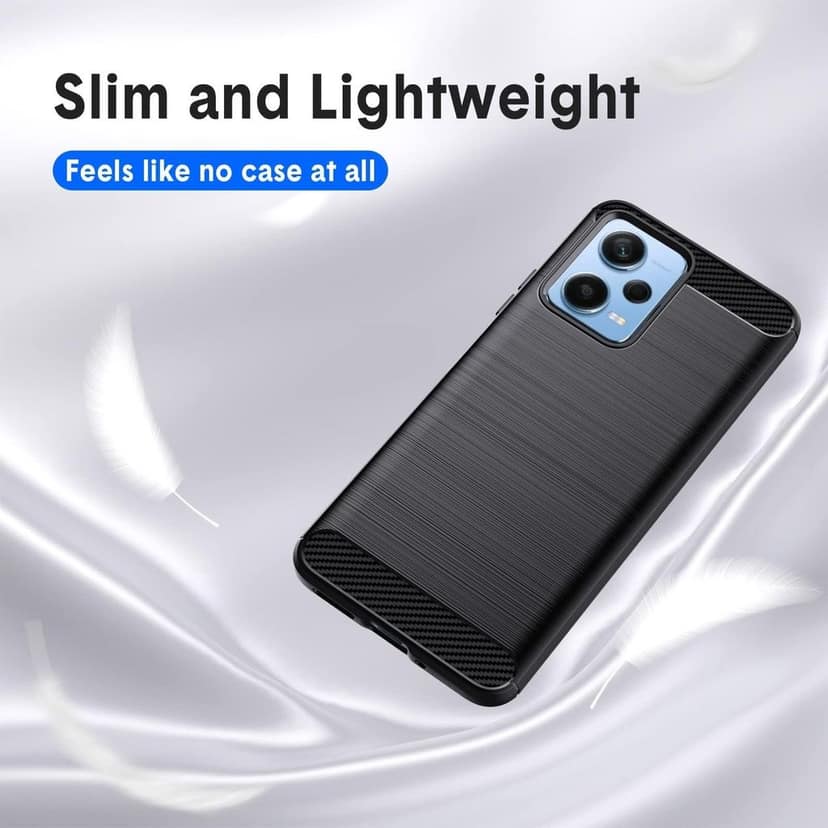 Natbok Compatible with Redmi Note 12 Pro Plus Case, Flexible TPU Brushed Texture Shockproof Military Protection Bumper Phone Case,Slim Case Cover Compatible with Redmi Note 12 Pro Plus,Black view 6