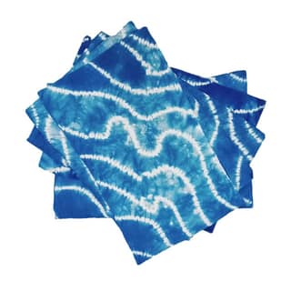 Garvi Gurjari (A Gujarat Govt Enterprise) Handmade Blue Shibori Table Placemats (Set of 6)