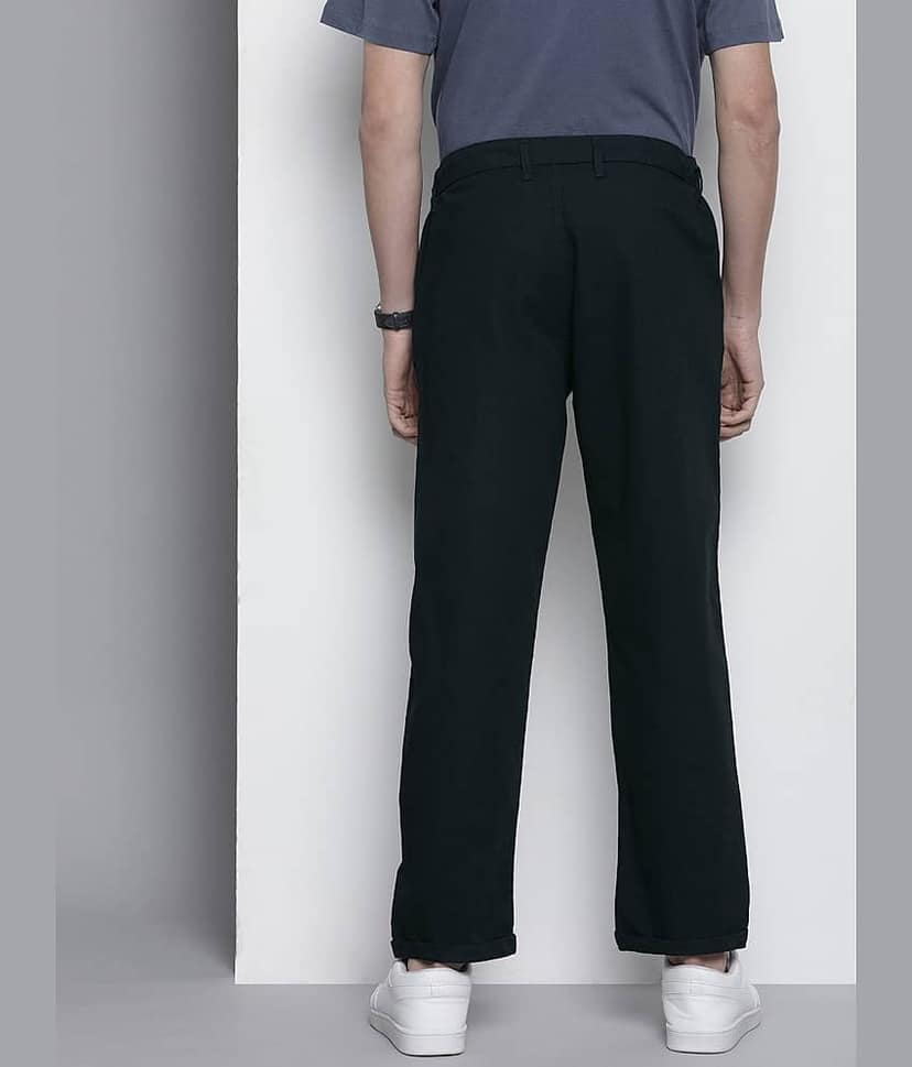 The Indian Garage Co. Relax Flat Men's Chinos - Orange ( Pack of 1 ) view 3