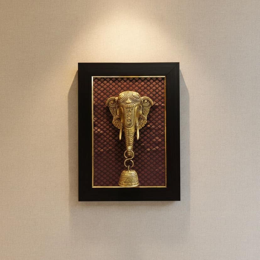 Premium Ganesh Wall Art for Living Room & Vastu, Height : 15 Inch (BSMAS1899 E)