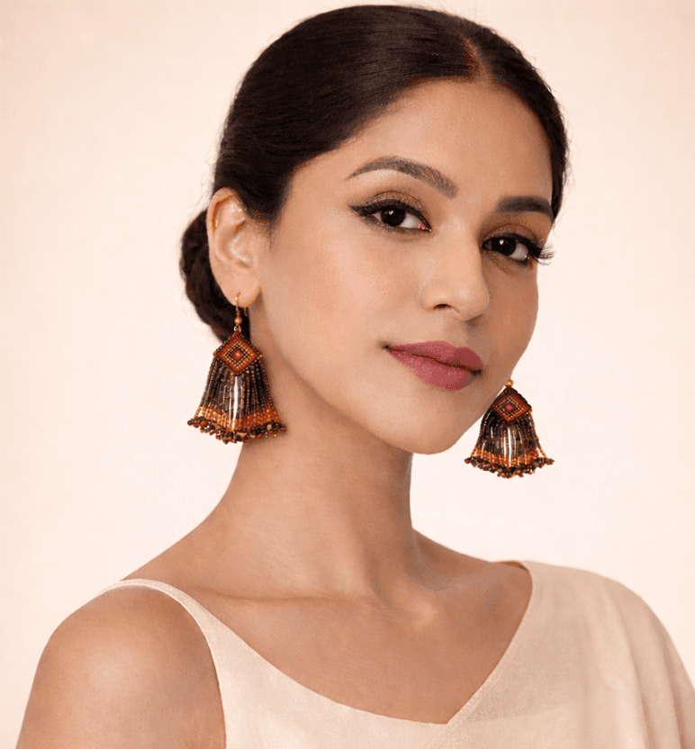 Handcrafted Geometric Beaded Earrings