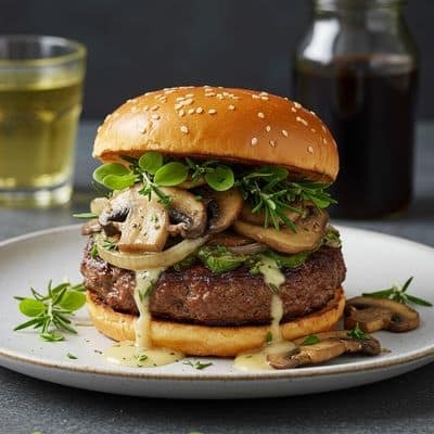 Mushroom Provencal Burger