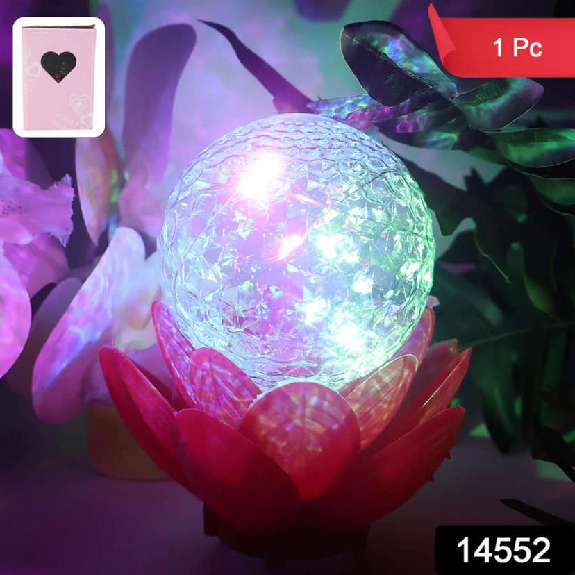 Crystal Ball Lotus LED Decorative Light (1 Pc) view 2