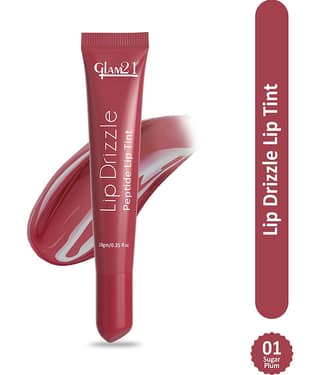 Glam21 Lip Drizzle Peptide Lip Tint Hydrating With Sheabutter Peptides Passionfruit Oil Sugar Plum Pack Of: 1, 10 G