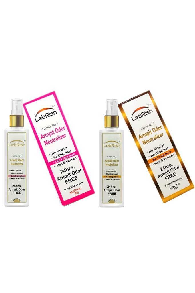 Armpit Odor Neutralizer | Underarm Odor Remover Spray | LebRish | Zero & Lite Fragrance | 100 + 100= 200 ml view 5