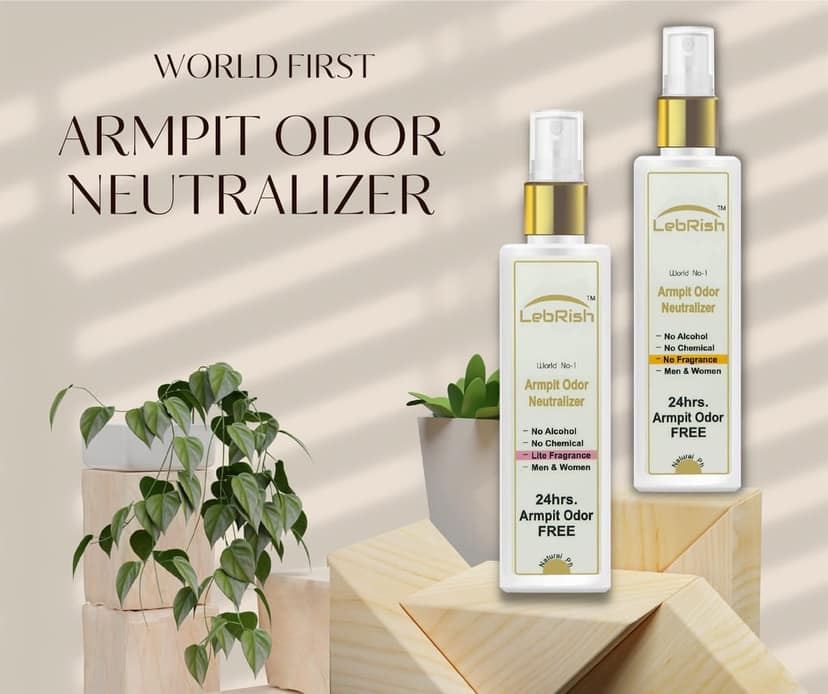 Armpit Odor Neutralizer | Underarm Odor Remover Spray | LebRish | Zero & Lite Fragrance | 100 + 100= 200 ml view 6