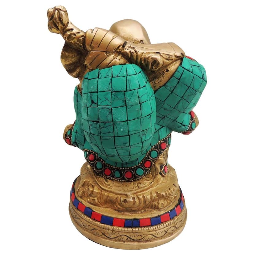 Brass Laughing Buddha Idol - Happiness & Wealth Showpiece, Height : 7 Inch (BSMAS529) view 3