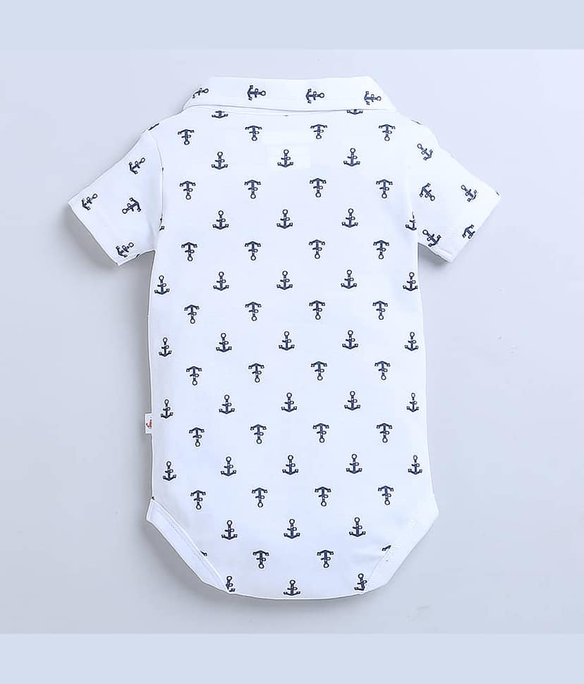 BUMZEE Pack of 1 Baby Boys Cotton Bodysuit & Jogger Set ( Navy ) view 2