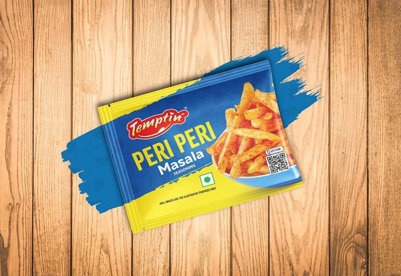 Temptin Peri Peri Masala Seasoning Spice | 7g X 40 Pack | 280g | for Pizzas, Pastas, Fries, Pakodas, Salads | And Many More view 4