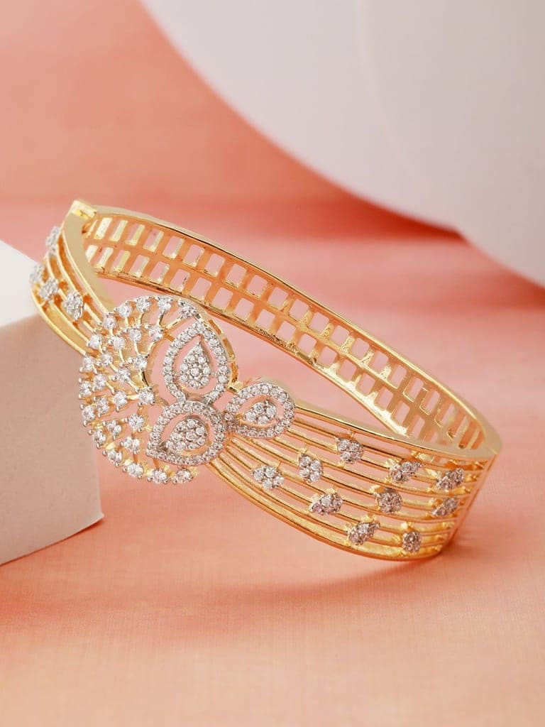 Gold Plated White Zircon Designer Bracelet view 3