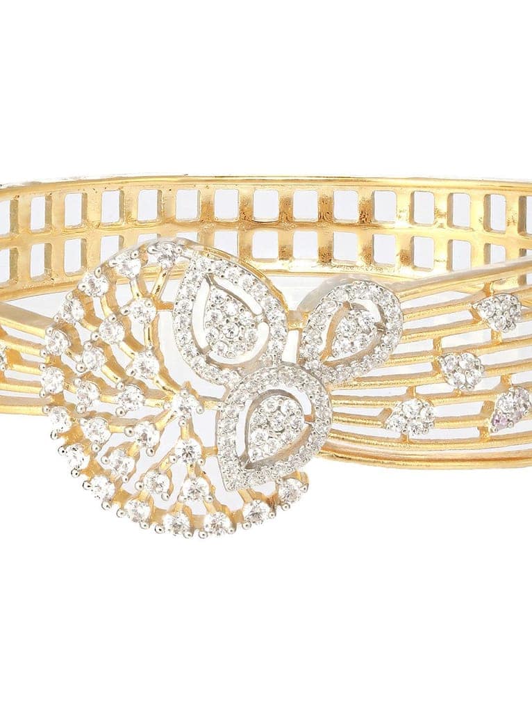 Gold Plated White Zircon Designer Bracelet view 4