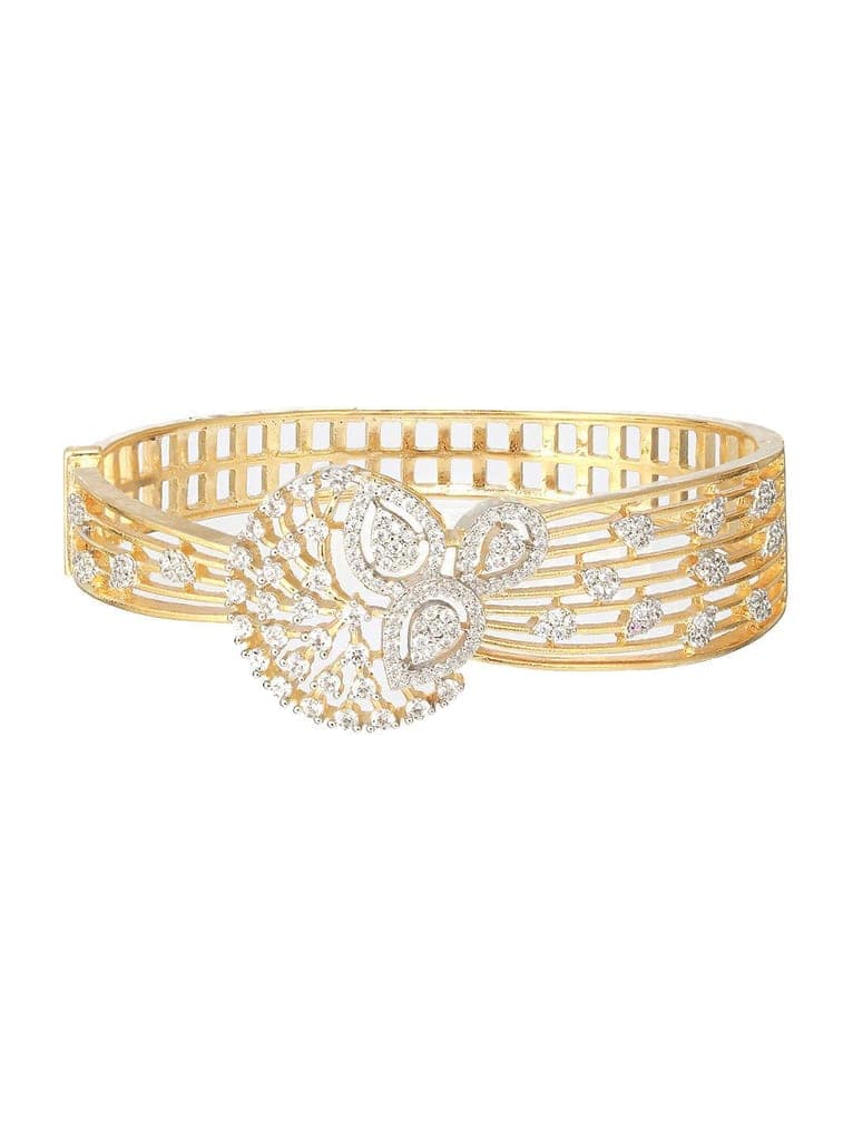 Gold Plated White Zircon Designer Bracelet view 5