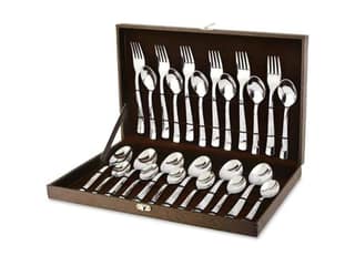 Parage 24 Pieces Premium Stainless Steel Cutlery Set, Home & Kitchen with Gift Box with Leatherite Box