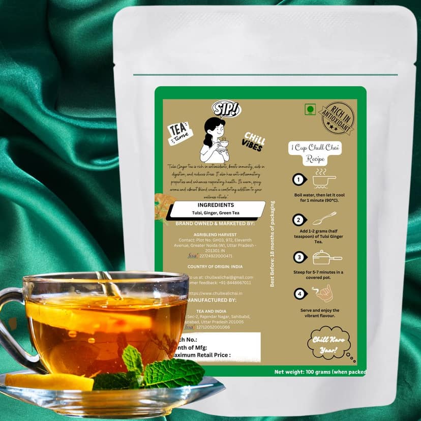 Premium Tulsi Ginger Tea view 4