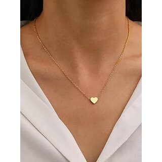 Fancy Gold Plated Round Shep Pendent And Golden Chain view 2