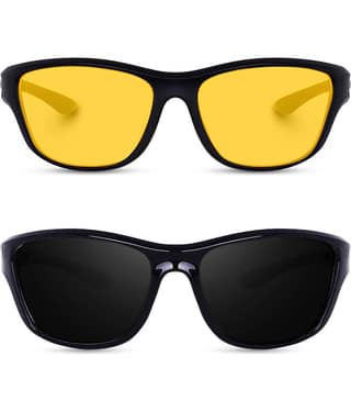 Kanny Devis - Night Vision Yellow Riding Goggles ( Pack of 2 )