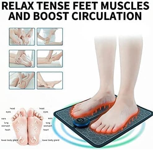 Smart Foot Massager Mat for Men & Women, Electric Pulse Therapy Machine for Foot Fatigue Relief and Leg Relaxation