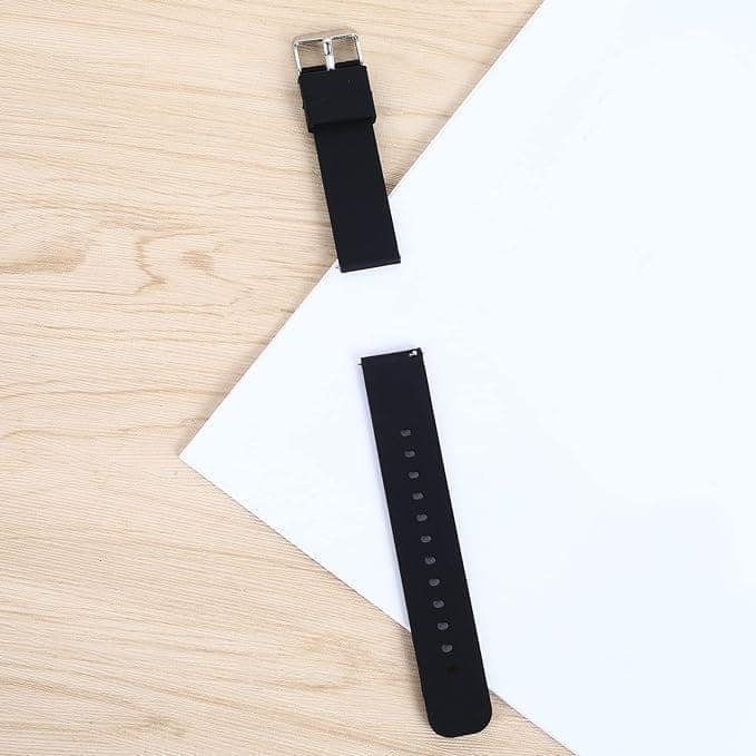 Watch Strap Silicone Belt 22mm Strap Compatible with Realme Watch S/Realme S Pro Noise Colorfit Pro3/Colorfit Pro4/Pro5/Pro5/Max/Pro3&4 Max Alpha & Assist Smart Watch Strap Black view 7