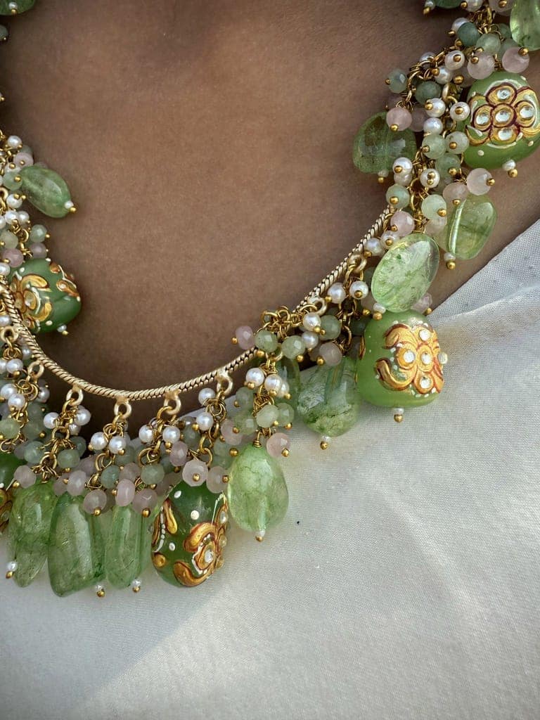 Asmita Green Aventurine Waterfall SP Necklace view 4