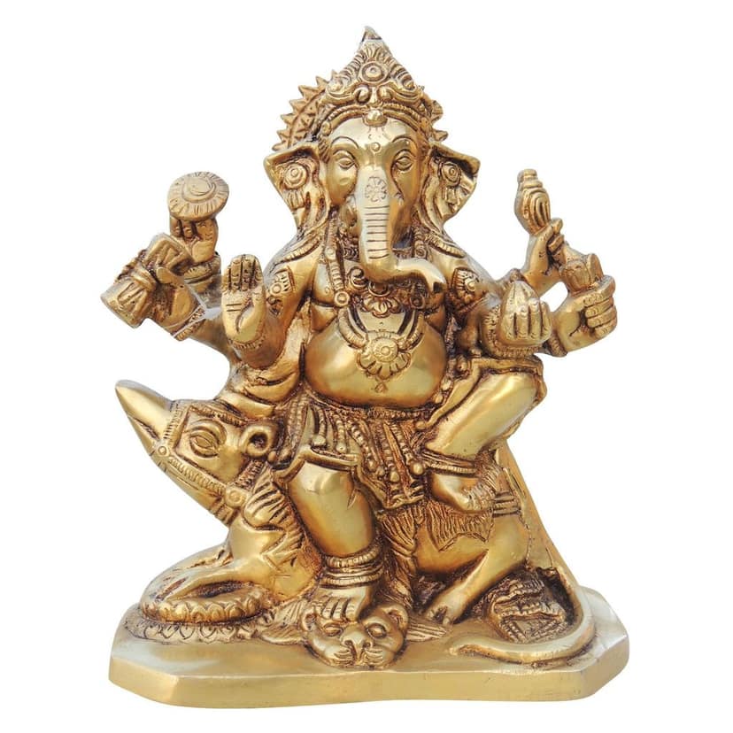 Brass Showpiece Ganesh Ji Statue (BSMAS1334 C) view 2