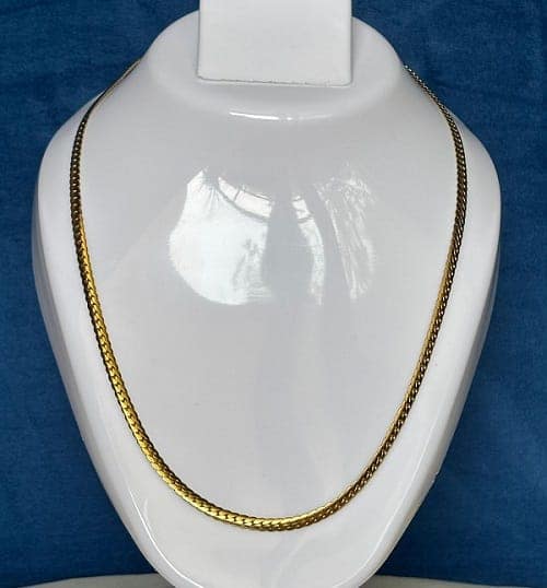 Elegant Gold Plated Anti Tarnish Chain Necklace for Men & Women view 2