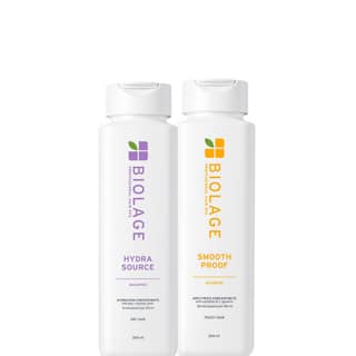 Biolage HYDRASOURCE + SMOOTHPROOF shampoo (200ml each) Combo Pack of 2