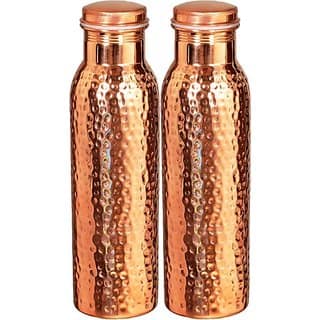 Hammered (Dotted ) Copper Water Bottle 900ml Each