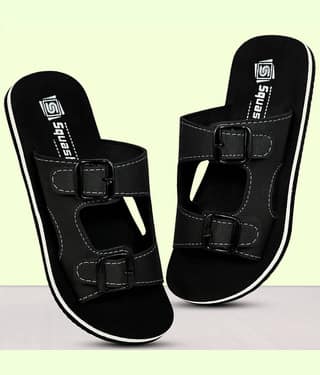 Squash Black Men's Thong Flip Flop