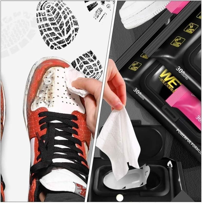 Sneaker & Shoe Cleaner Wipes(1 Packs of 80) view 3