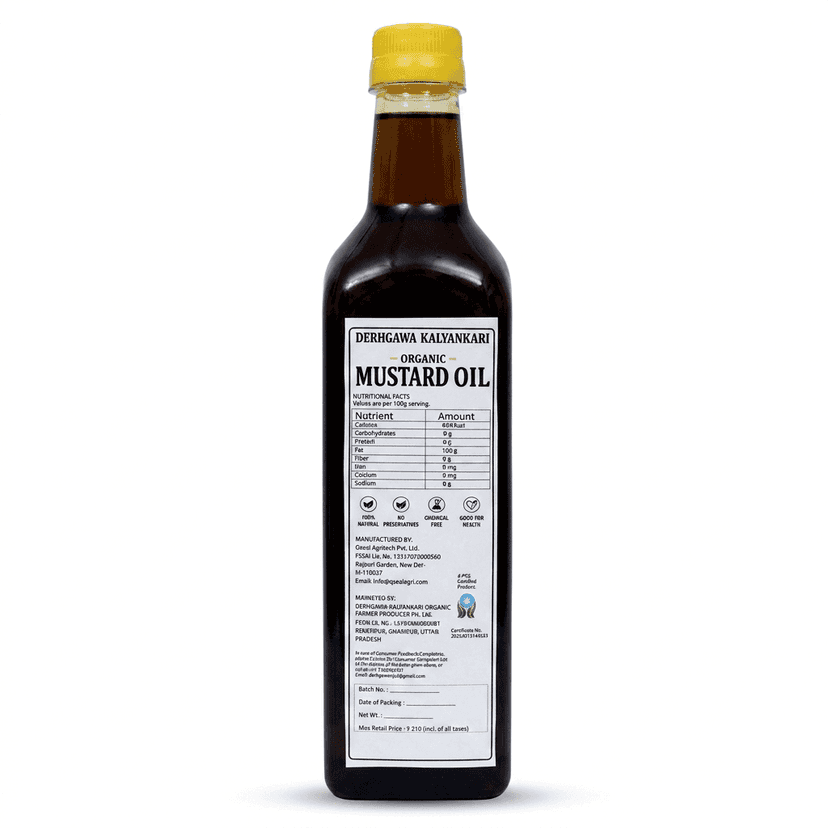 Organic Mustard Oil, 1 Ltr view 3