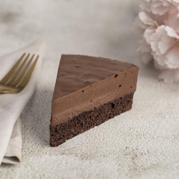 Belgian chocolate mousse slice