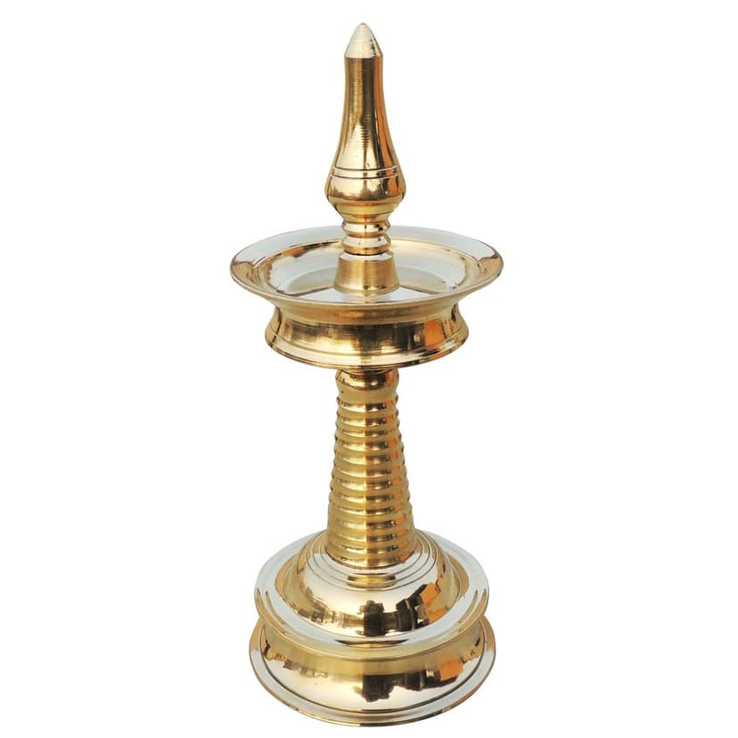 Brass Table Decor Round Kerala Fancy Deepak (FMAS716 E) view 2