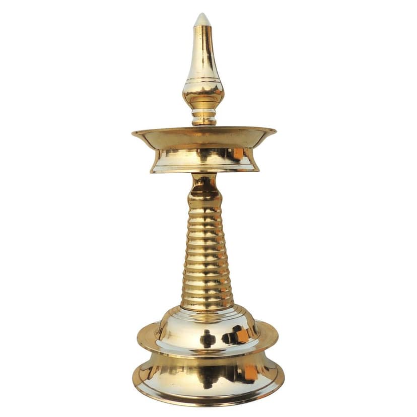 Brass Table Decor Round Kerala Fancy Deepak (FMAS716 E) view 3